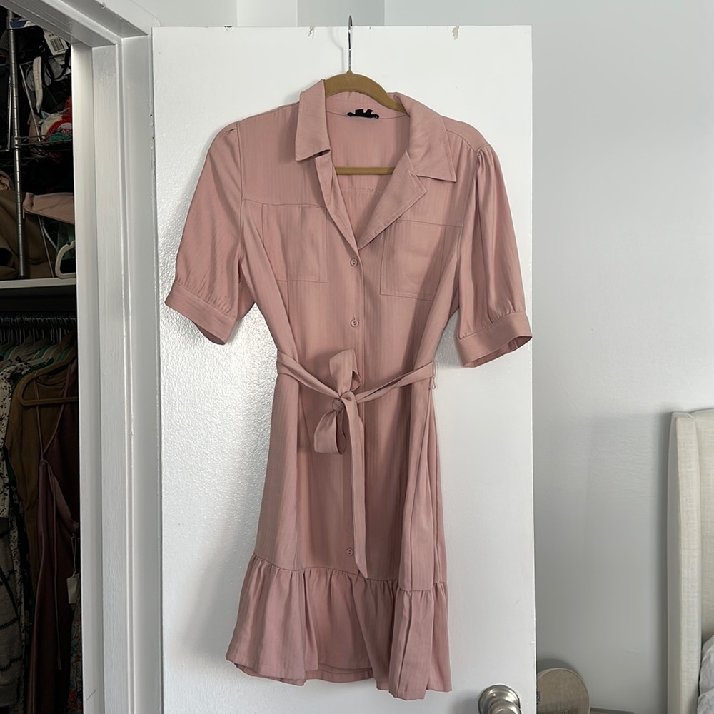 Paige pink collared dress